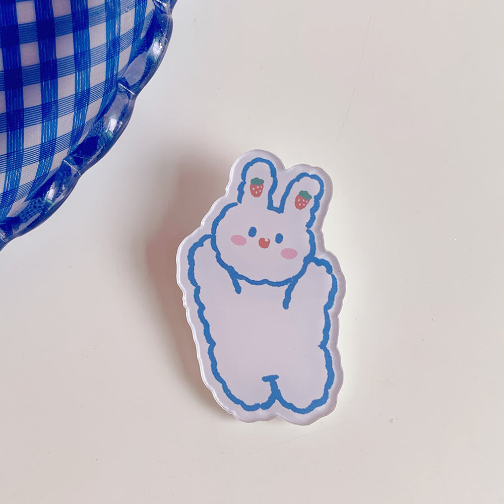 Kreative Cartoon Acryl Brosche Mädchen Accessoires Kleidung Tasche Anhänger