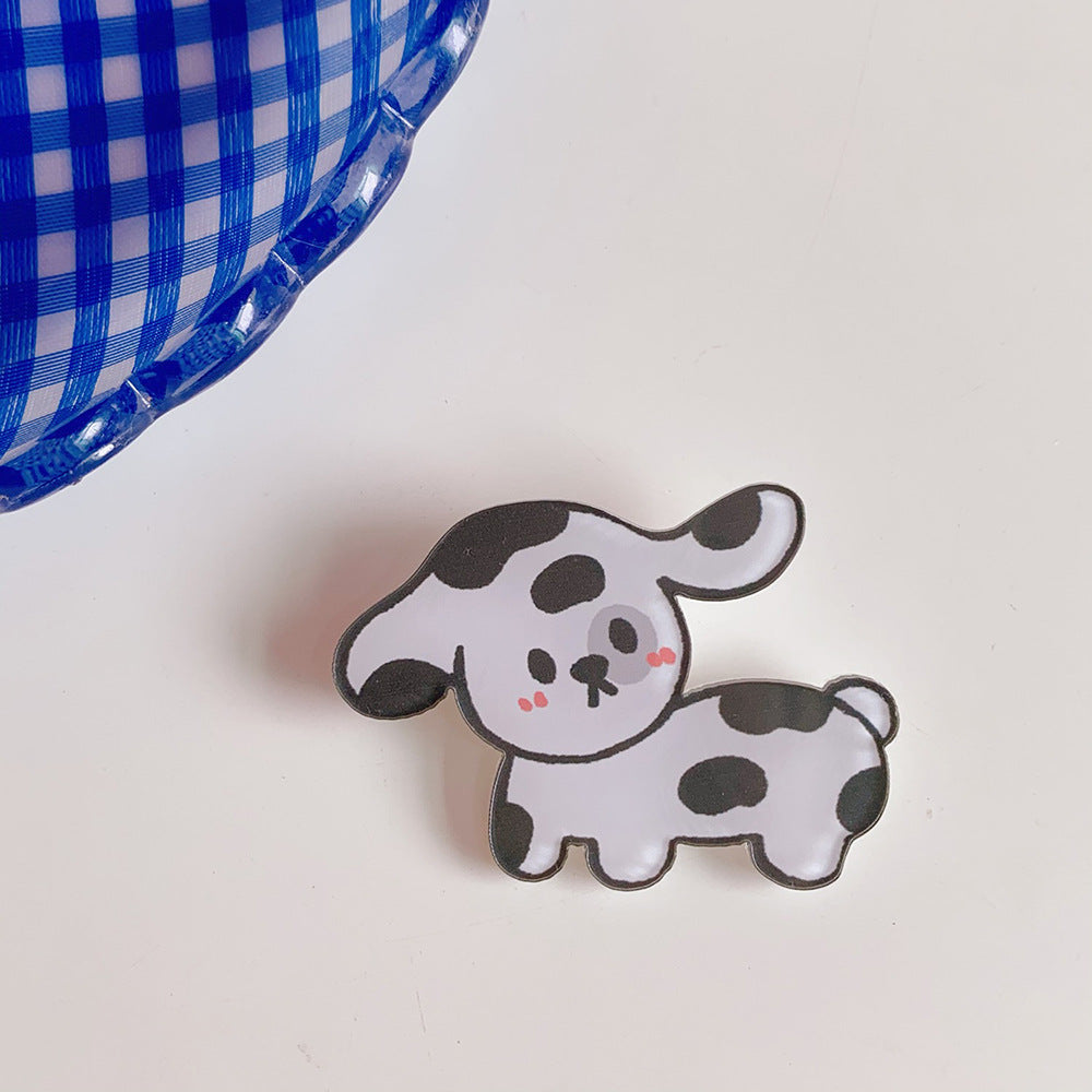 Kreative Cartoon Acryl Brosche Mädchen Accessoires Kleidung Tasche Anhänger