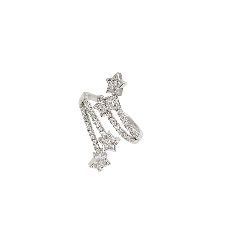 Mehrschichtiger Mikro-Inlay-Fünfstern-Zirkonia-Ring