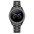 Nuevo estilo de reloj electrónico personalizado deportivo de moda para mujer con incrustaciones de diamantes