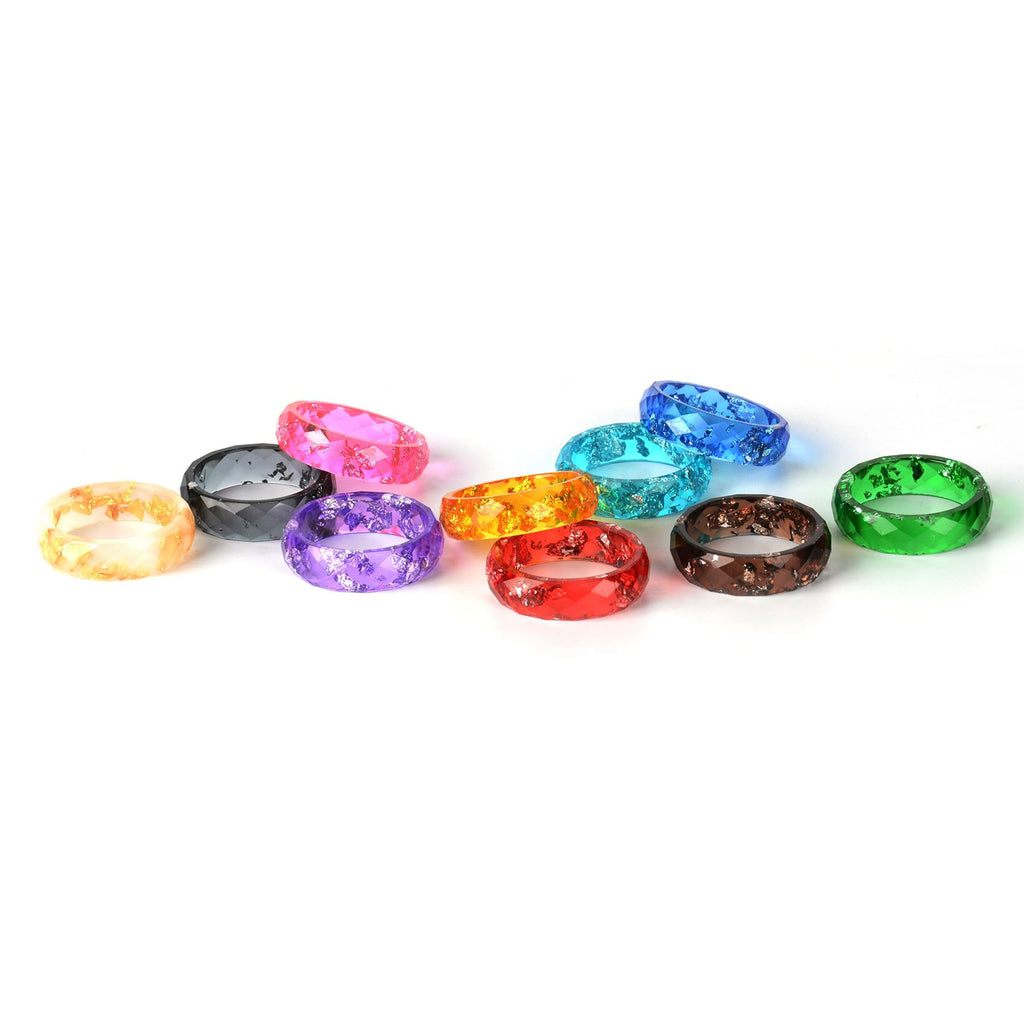 Harz Goldfolienring DIY handgefertigter Trockenblumen Epoxidring