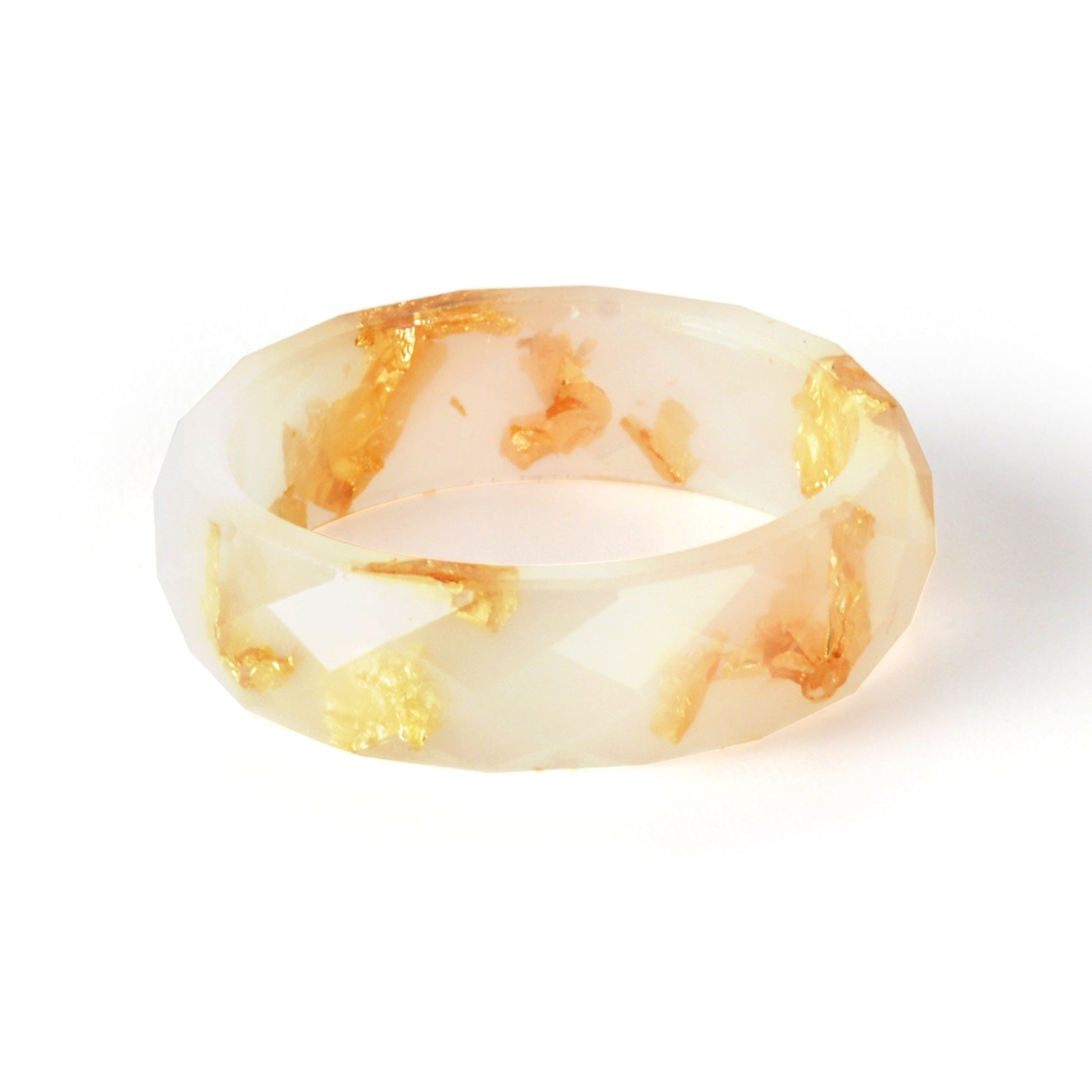 Harz Goldfolienring DIY handgefertigter Trockenblumen Epoxidring