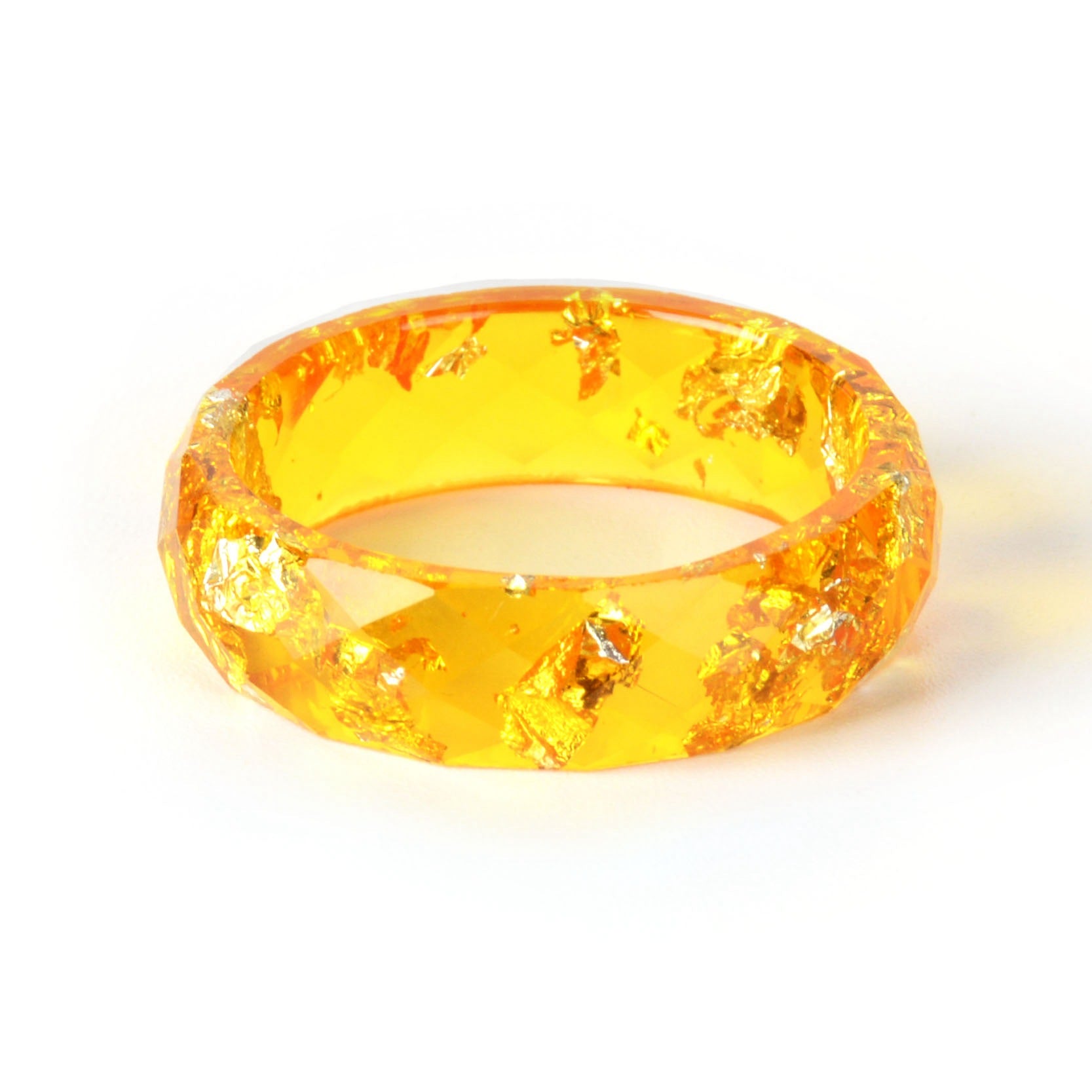 Harz Goldfolienring DIY handgefertigter Trockenblumen Epoxidring
