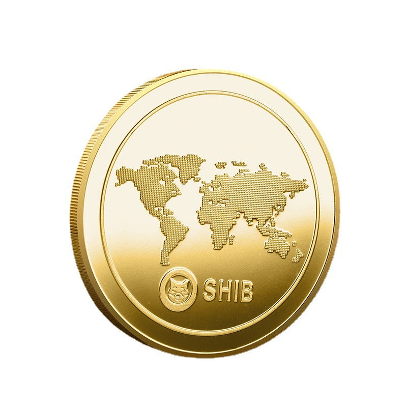 Shiba Inu Coin dreidimensional geprägte Lack-Gedenkmünze Digitale virtuelle Münze Geschenk