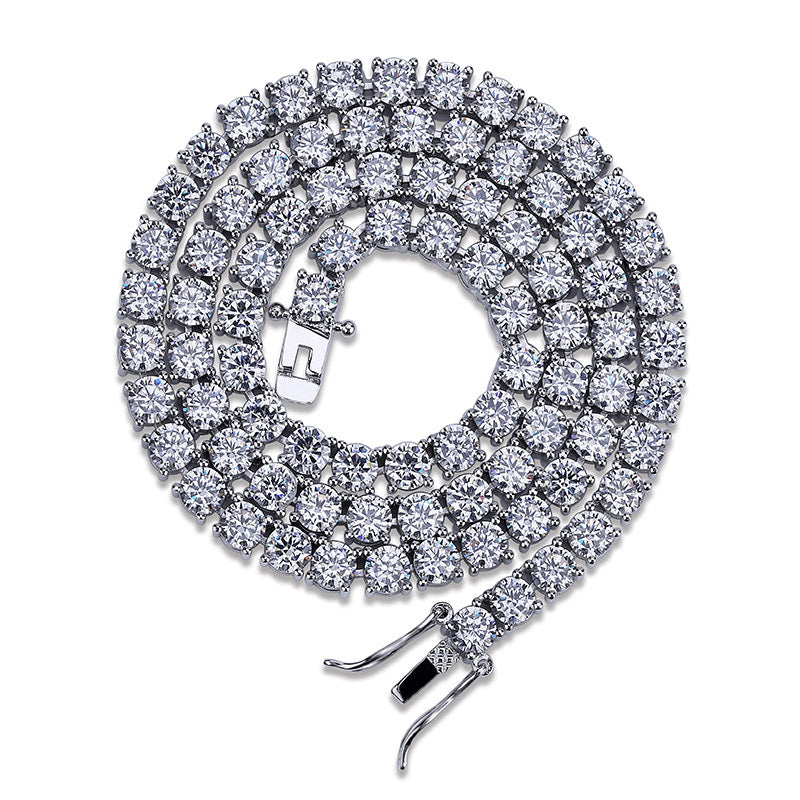 Mikro-intarsiertes Zirkonia 5mm Tennis-Kette