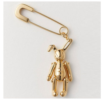 Abs Ambush Ins Super Fire Earrings Earrings Earrings Pin Brooch Rabbit Cubs Hip Hop Trendy Men And Women Personality