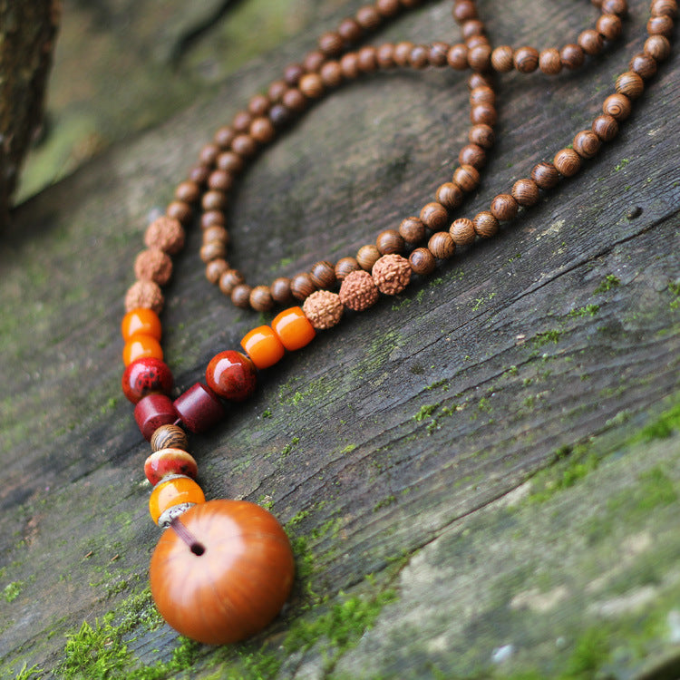 Handgemachte buddhistische Perlen Buddhistische Halskette
