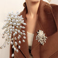 Broche Europeo Y Americano Elegante Flores Ramas Perlas Feminidad Chaqueta Traje Corsage