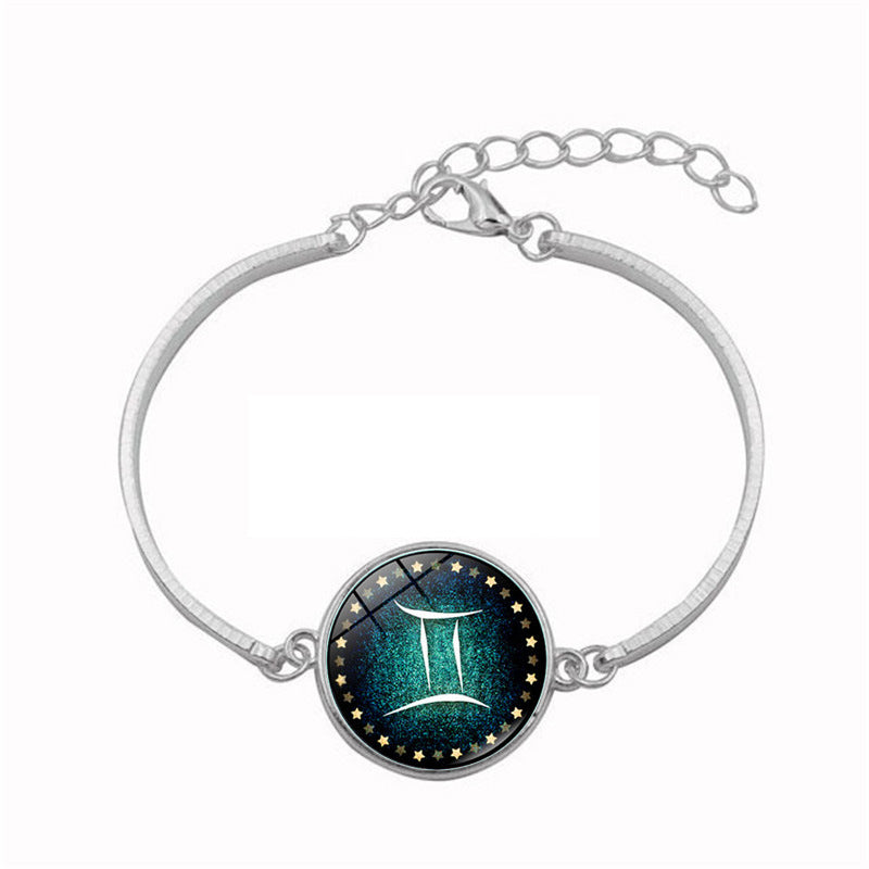 Mode 12 Sternzeichen Armband für Herren Damen Widder Jungfrau
