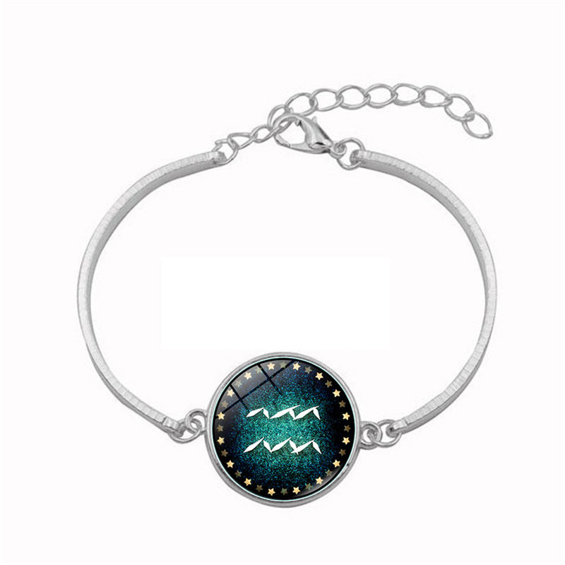 Mode 12 Sternzeichen Armband für Herren Damen Widder Jungfrau