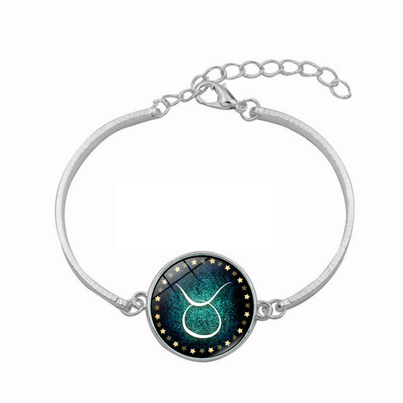 Mode 12 Sternzeichen Armband für Herren Damen Widder Jungfrau