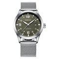 OUBAOER Herrenuhren Automatische Mechanische Uhr Männer Edelstahl Mesh Gürtel Armbanduhren Simple Business Fashion Uhren