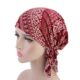 Stretch cotton print turban hat