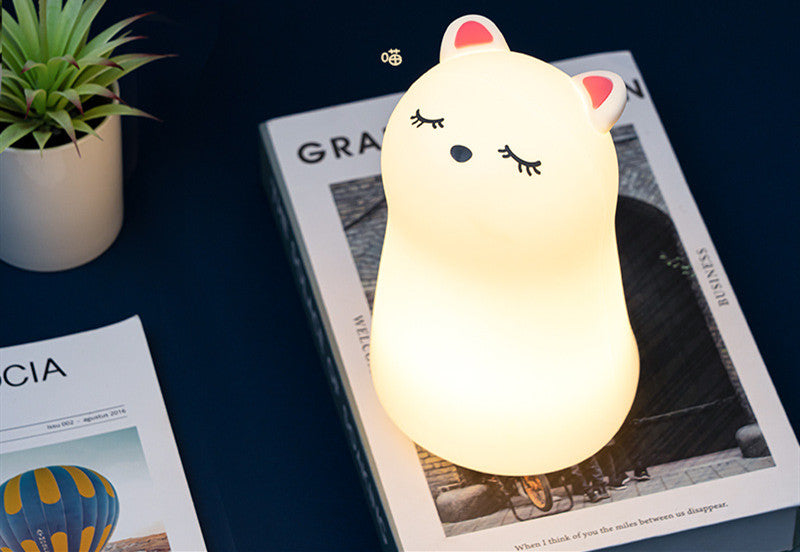 Strange New Silicone Lamp Atmosphere Bedroom Night Light Led Eye Protection Creative Gift Colorful Charging Pat Light Booth