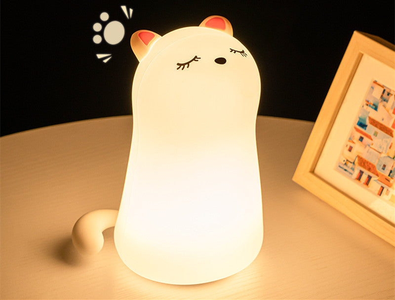Strange New Silicone Lamp Atmosphere Bedroom Night Light Led Eye Protection Creative Gift Colorful Charging Pat Light Booth