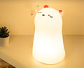Strange New Silicone Lamp Atmosphere Bedroom Night Light Led Eye Protection Creative Gift Colorful Charging Pat Light Booth