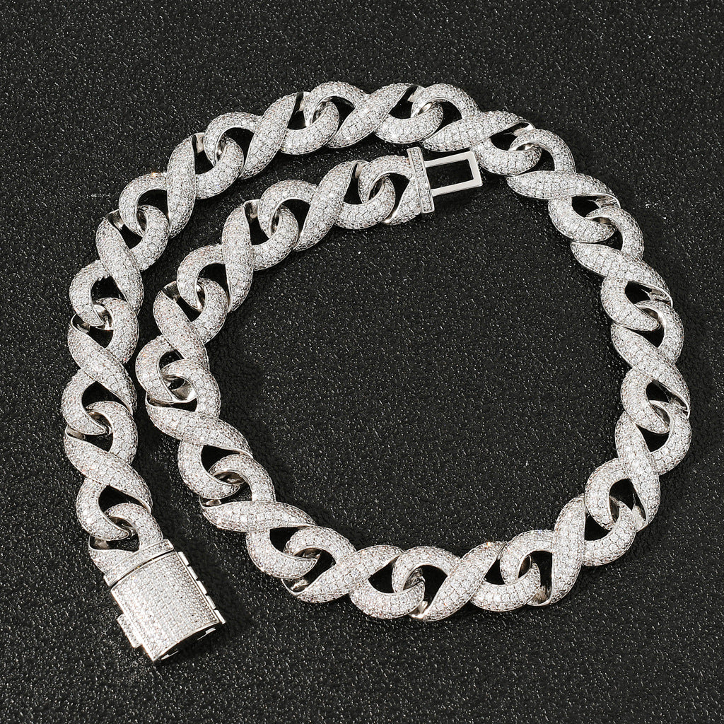 Cadena Cubana Micro-engaste Zirconia Hipster Hip-hop