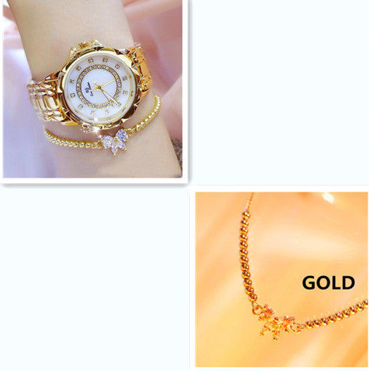 Reloj de mujer de diamante completo enlazado