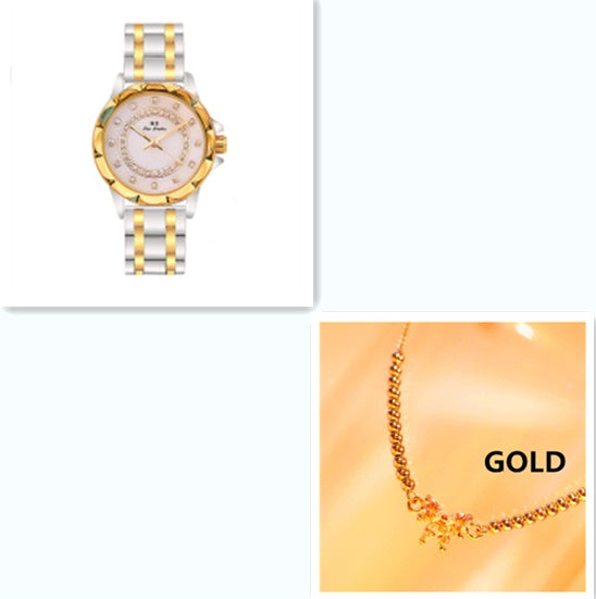 Reloj de mujer de diamante completo enlazado