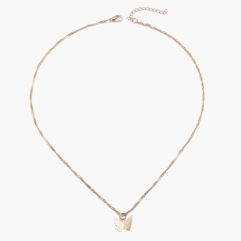 Collar con colgante de mariposa