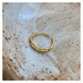 Anillo de plata de ley S925, hueco, con diseño de flor, moderno, sencillo y ajustable con diamante