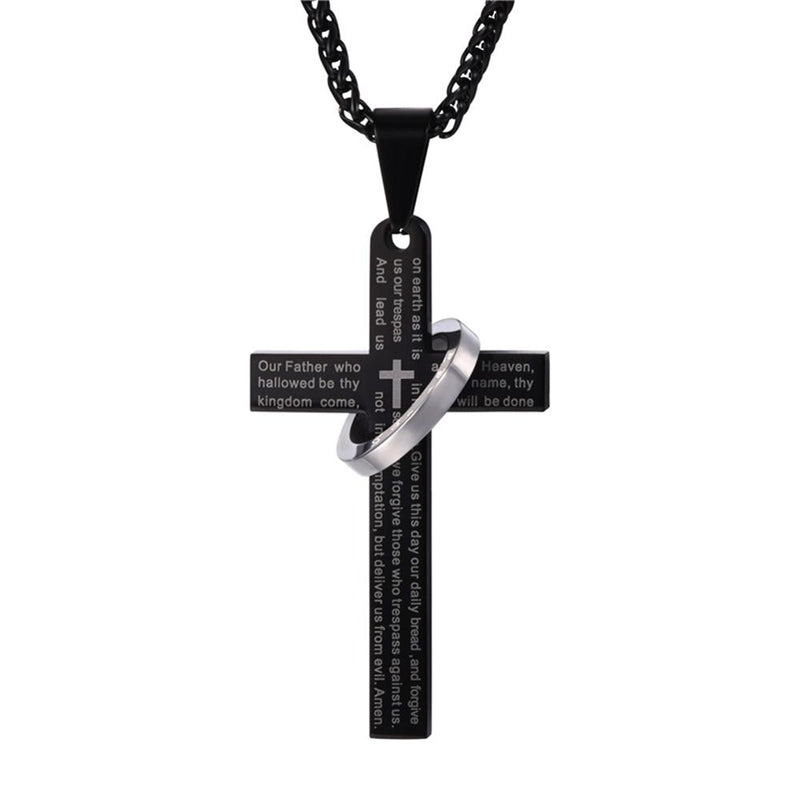 Vollständige Diamantkreuz-Anhänger-Halskette für Damen