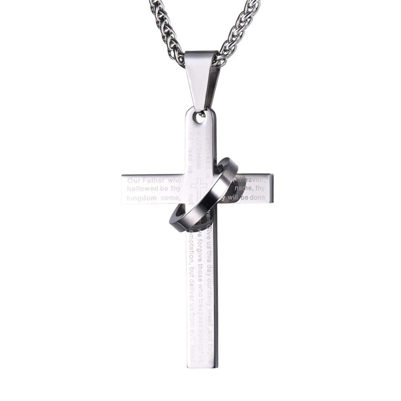 Vollständige Diamantkreuz-Anhänger-Halskette für Damen