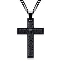 Vollständige Diamantkreuz-Anhänger-Halskette für Damen