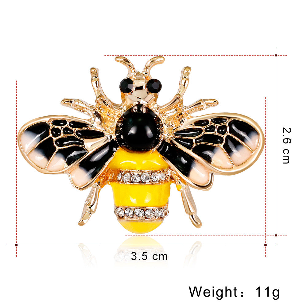 Wuli&baby Insekten Bienen Broschen Anstecker Metall Emaille Pins