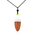 European And American Fashion Creative New Resin And Wood Female Original Pendant Time Solid Wood Necklace Sweater Chain