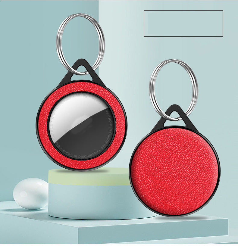 Compatible with Apple, Applicable Apple Airtag Locator Protective Sleeve Airtags First Layer Leather Hard Shell Customized Limited New Tracking