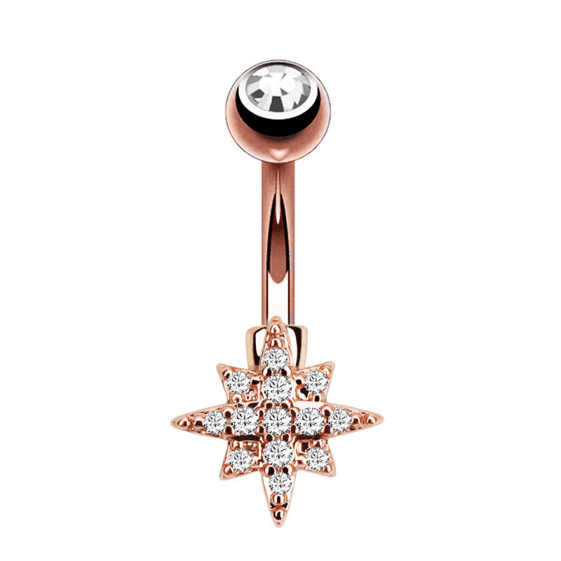 Moda CZ Zircon Pequeña Abeja Anillos para el Ombligo Acero Quirúrgico Sexy Mujeres Piercing Ombligo Anillos de Vientre Joyería de Perforación Corporal Animal