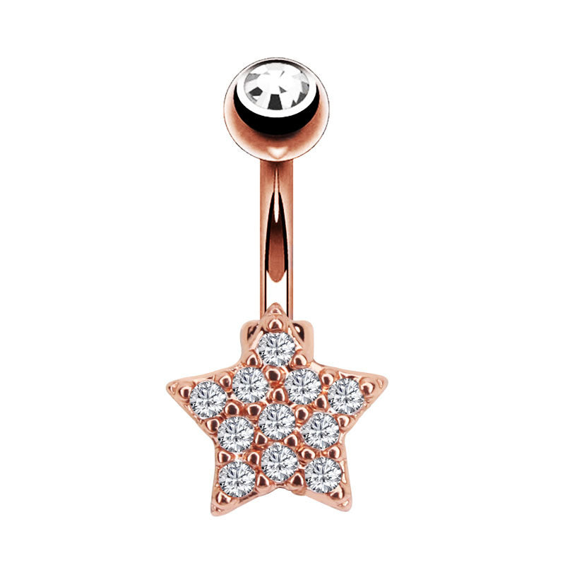 Moda CZ Zircon Pequeña Abeja Anillos para el Ombligo Acero Quirúrgico Sexy Mujeres Piercing Ombligo Anillos de Vientre Joyería de Perforación Corporal Animal