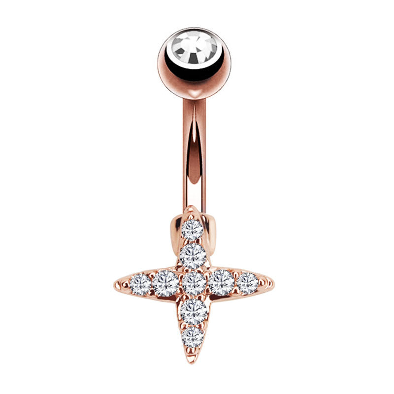 Moda CZ Zircon Pequeña Abeja Anillos para el Ombligo Acero Quirúrgico Sexy Mujeres Piercing Ombligo Anillos de Vientre Joyería de Perforación Corporal Animal