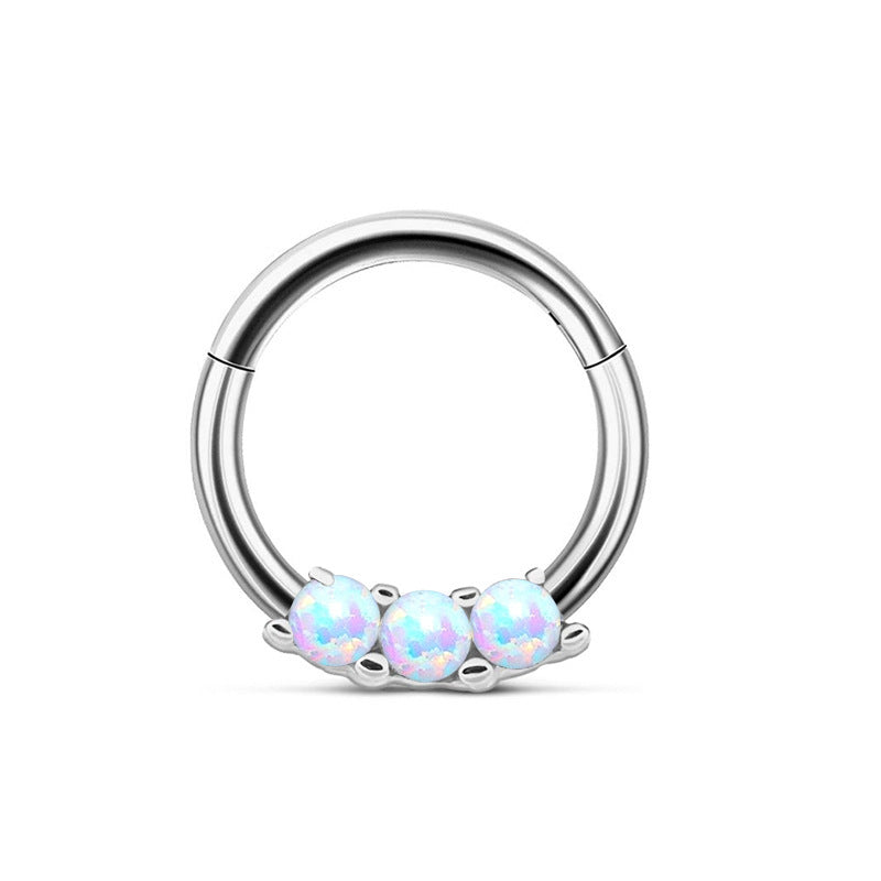 Anillo de nariz, anillo de pezón, piercing de ópalo