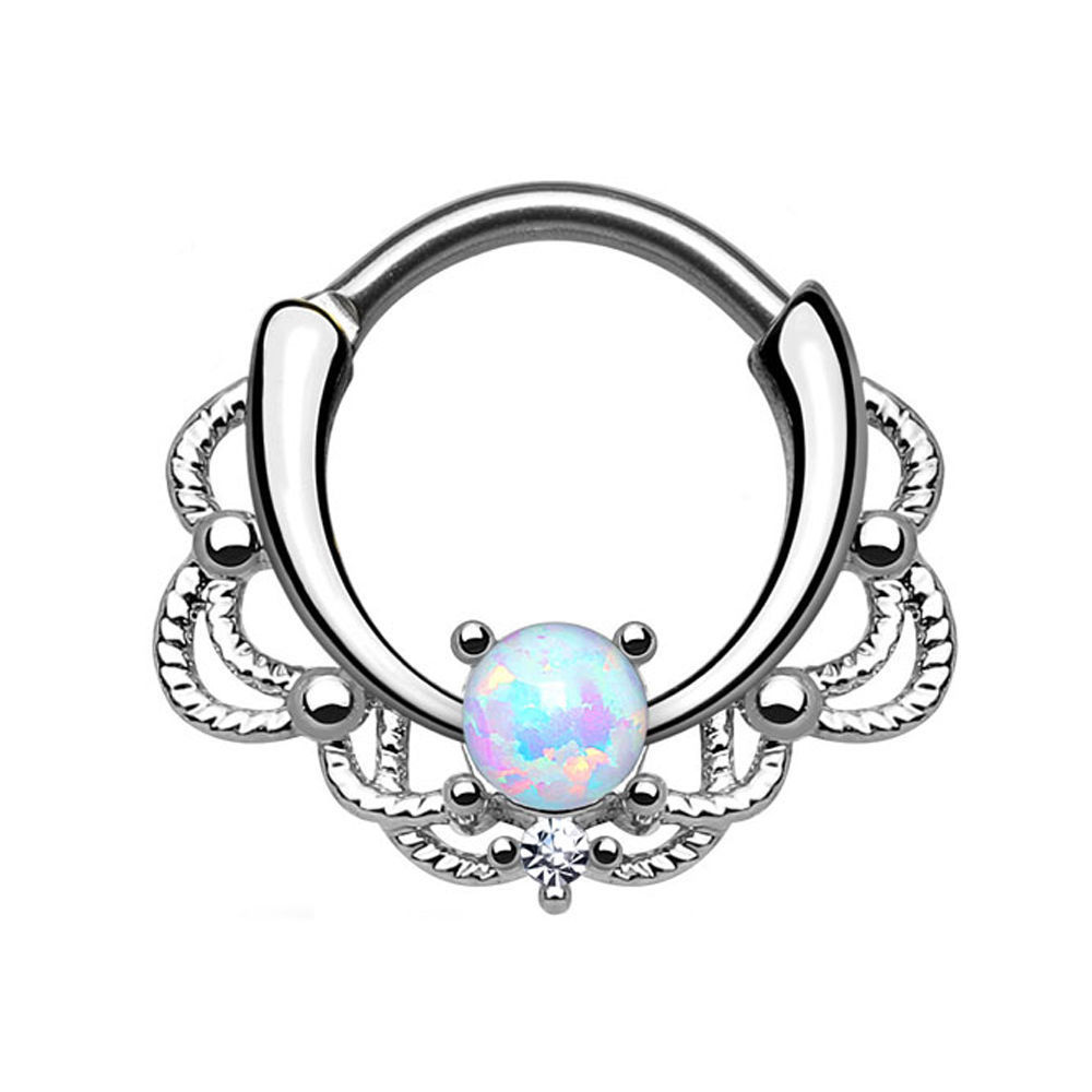 Anillo de nariz, anillo de pezón, piercing de ópalo