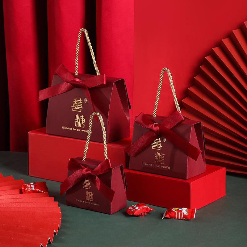 Hochzeits-Süßigkeitenbox Tragbare Hochzeits-Süßigkeiten-Geschenkbox im chinesischen Stil