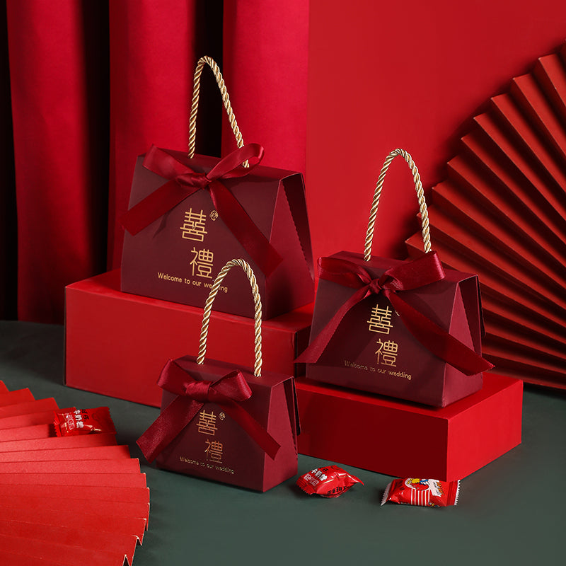 Hochzeits-Süßigkeitenbox Tragbare Hochzeits-Süßigkeiten-Geschenkbox im chinesischen Stil