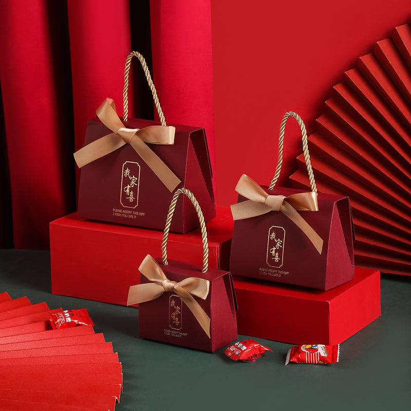 Hochzeits-Süßigkeitenbox Tragbare Hochzeits-Süßigkeiten-Geschenkbox im chinesischen Stil