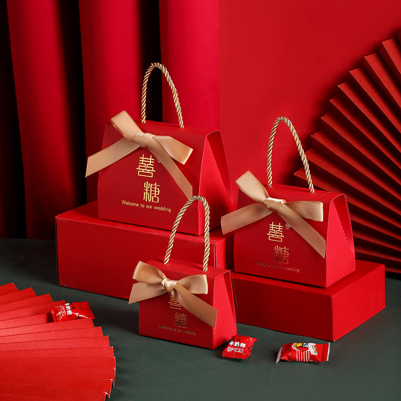 Hochzeits-Süßigkeitenbox Tragbare Hochzeits-Süßigkeiten-Geschenkbox im chinesischen Stil