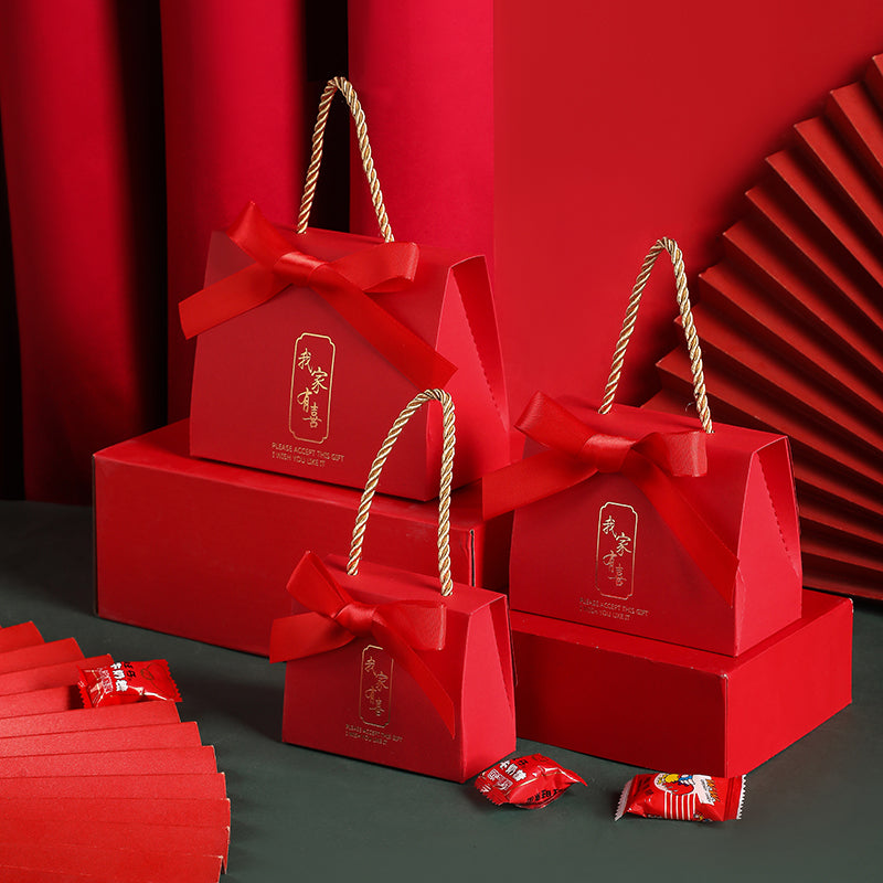 Hochzeits-Süßigkeitenbox Tragbare Hochzeits-Süßigkeiten-Geschenkbox im chinesischen Stil
