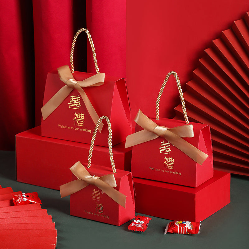 Hochzeits-Süßigkeitenbox Tragbare Hochzeits-Süßigkeiten-Geschenkbox im chinesischen Stil