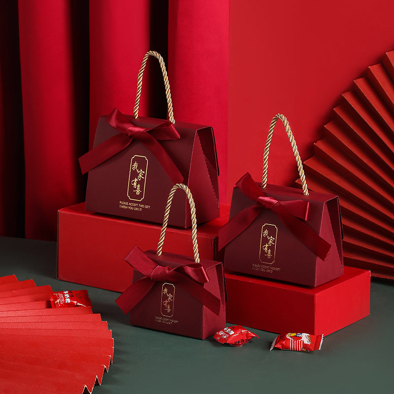 Hochzeits-Süßigkeitenbox Tragbare Hochzeits-Süßigkeiten-Geschenkbox im chinesischen Stil
