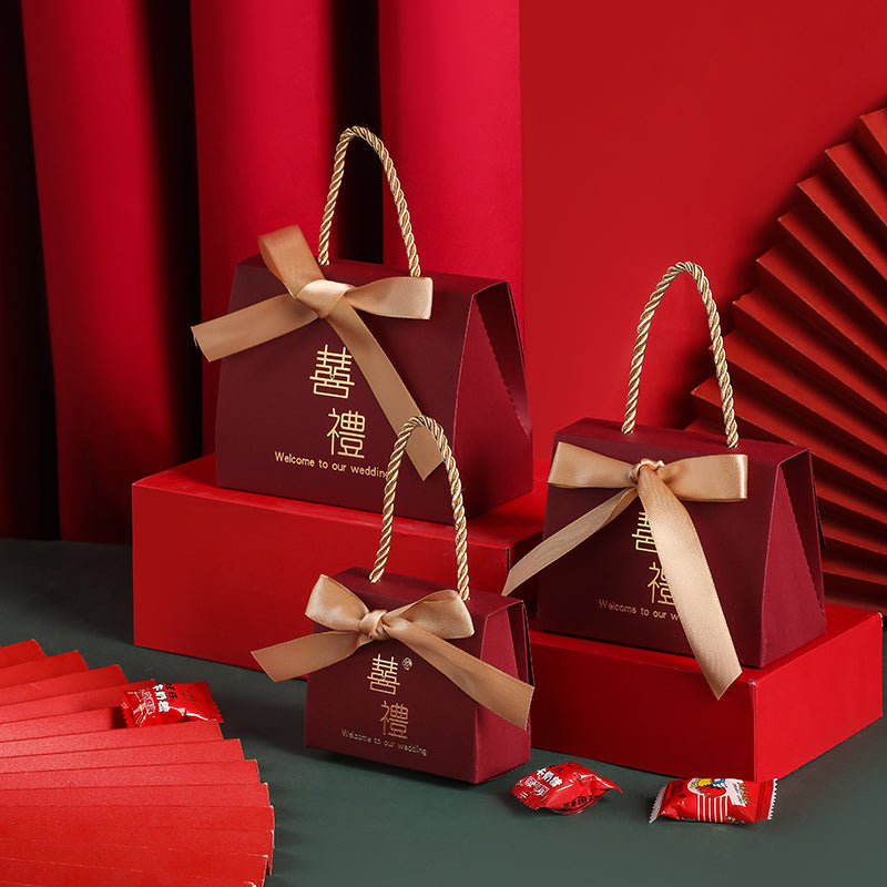 Hochzeits-Süßigkeitenbox Tragbare Hochzeits-Süßigkeiten-Geschenkbox im chinesischen Stil
