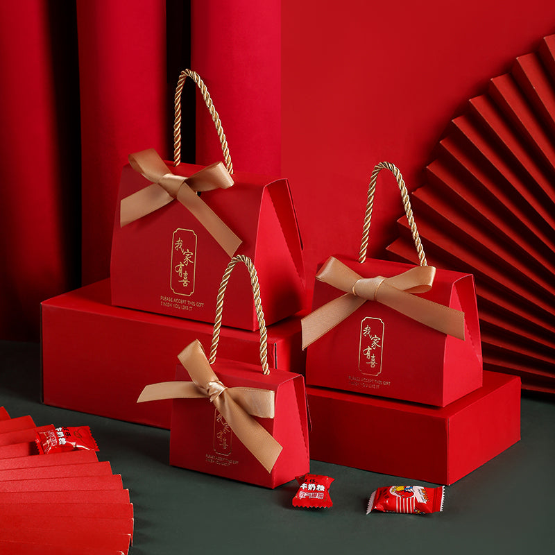 Hochzeits-Süßigkeitenbox Tragbare Hochzeits-Süßigkeiten-Geschenkbox im chinesischen Stil