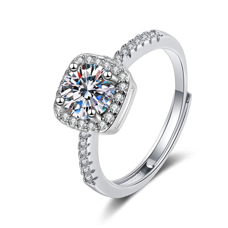 Damenring Imitation Moissanit-Diamantring Damen