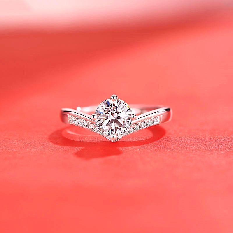 Damenring Imitation Moissanit-Diamantring Damen