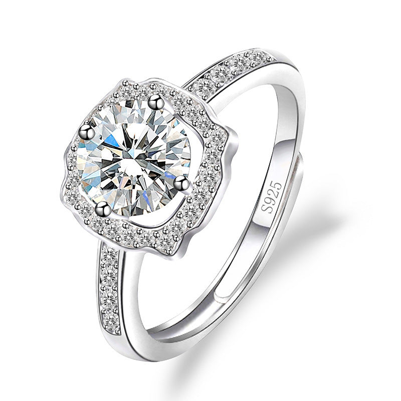 Damenring Imitation Moissanit-Diamantring Damen