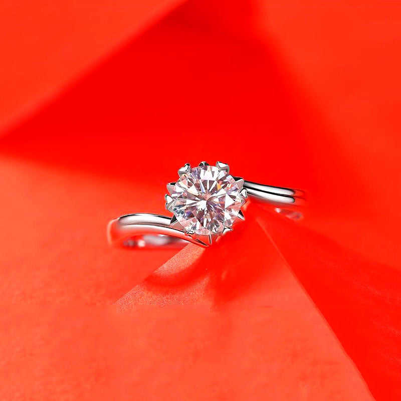 Damenring Imitation Moissanit-Diamantring Damen