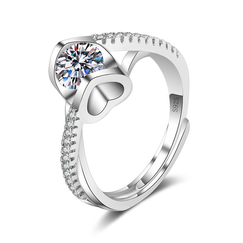 Damenring Imitation Moissanit-Diamantring Damen